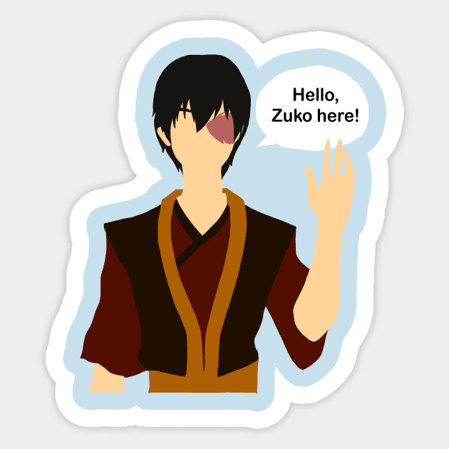 Zuko Here! Sticker by Harriet Parnell